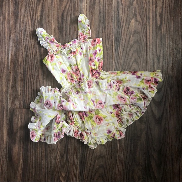 Little Minis Square Neck Floral Shorty - Picture 2 of 6